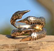 DINOSAUR RING, ADJUSTABLE SIZE, BRONZE - DINOSAURIER-SHOP