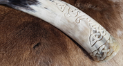 ODIN, LUXURY ENGRAVED DRINKING HORN - DRINKING HORNS