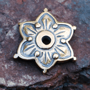 ROSSETTE FLOWER BELT MOUNT - MEDIEVAL BRONZE - BELT ACCESSORIES