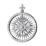 NAUTICAL COMPASS, SILVER PENDANT, AG 925 - NAUTICAL SILVER JEWELRY