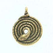 COILED SNAKE PENDANT, BRONZE - ANHÄNGER, HALSKETTEN