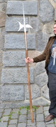 HALBERD, REPLICA OF A TWO-HANDED POLE WEAPON - AXES, POLEWEAPONS