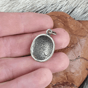 WOLF TRACK, PENDANT, ZINC, ANT. BRASS - ANIMAL PENDANTS