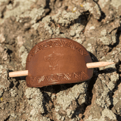 MJÖLLNIR, LEDERHAARSPANGE - HAARBROSCHEN