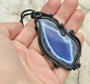 AGATE PENDANT BLUE - FANTASY JEWELS