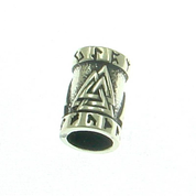 (NOT JUST) BEARD BEAD WITH WALKNUT, SILVER - ANHÄNGER - SCHMUCK, SILBER