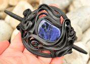 HAIR BROOCH WITH SODALITE - FANTASY JEWELS