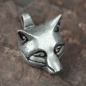 CELTIC FOX, HEAD, PENDANT, ZINC, ANTIQUE SILVER - ANIMAL PENDANTS