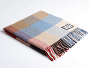MULTI BLOCK CHECK LAMBSWOOL THROW - WOOLEN BLANKETS AND SCARVES, IRELAND