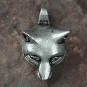 CELTIC FOX, HEAD, PENDANT, ZINC, ANTIQUE SILVER - ANIMAL PENDANTS