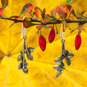 BLUEBERRIES, EARRINGS, BRONZE - COSTUME JEWELLERY