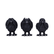 THREE WISE RAVENS 8.7CM - FIGURES, LAMPS, CUPS