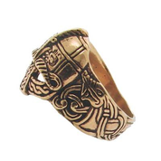 VIKING HELM BRONZE RING - RINGE - BRONZE