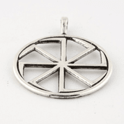 KOLOVRAT, SLAWISCHER SONNENRADTALISMAN, SILBER - ANHÄNGER - SCHMUCK, SILBER