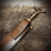 LEATHER SCABBARD FOR THE SWORD FIONN HAND CARVED - ANCIENT SWORDS - CELTIC, ROMAN