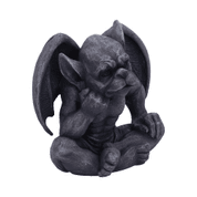 LAVERNE DARK BLACK GROTESQUE GARGOYLE FIGURINE - FIGUREN, LAMPEN