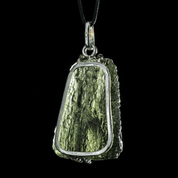 ICARIS, SILBER ANHÄNGER, AG 925 MOLDAVIT - MOLDAVITE