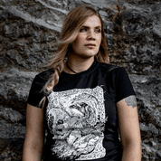 RAGNARÖK VIKING T-SHIRT BW WOMEN'S - WOMEN'S T-SHIRTS