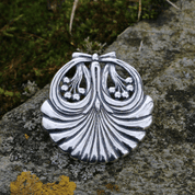 SHELL, PRAGUE ART NOUVEAU, SILVER PENDANT - PENDANTS