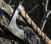 VALKNUT ETCHED VIKING AXE - AXES, POLEWEAPONS