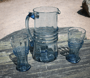 AQUARIA BLUE HISTORICAL GLASS, SET 2+1 - HISTORICAL GLASS