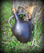 LEATHER WAX BOTTLE, REPLICA - BOTTLES, HIP FLASKS