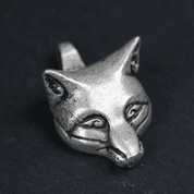 CELTIC FOX, HEAD, PENDANT, ZINC, ANTIQUE SILVER - ANIMAL PENDANTS