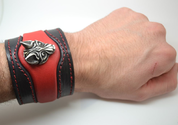 FENRIR - BRACELET EN CUIR À TÊTE DE LOUP VIKING - BRACELETS EN CUIR