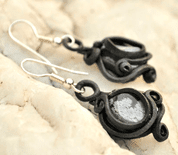 OHRRINGE - OBSIDIAN - SCHMUCK MIT STEINEN