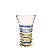 GLASS WITH BLUE DECOR, 13TH CENTURY - HISTORICAL GLASS