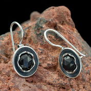 MORRÍGAN, EARRINGS, ONYX, SILVER - EARRINGS WITH GEMSTONES, SILVER