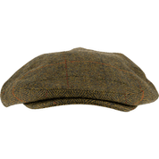 ENGLISH WOOL BLEND FLAT CAP TWEED BROWN - CAPS, HATS FROM IRELAND