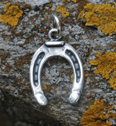 HORSESHOE, SILVER PENDANT - PENDANTS