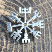 VEGVISIR, RUNE, PENDANT FOR PROTECTION, STERLING SILVER - PENDANTS