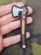 VIKING AXE - RAGNAR, 3D RUBBER PATCH - MILITARY PATCHES