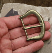 MEDIEVAL BELT BUCKLE 40MM, ZINC, ANT. BRASS - BELT ACCESSORIES