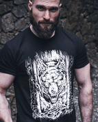 FENRIR MEN'S T-SHIRT  B&W - HEIDNISCHE T-SHIRTS