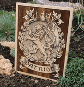 BOHEMIA PATRIOT WALL DECORATION - WOODEN STATUES, PLAQUES, BOXES