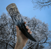 HUGINN AND MUNINN, VENDEL DRINKING HORN - DRINKING HORNS