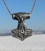 TÓR, HAMMER DES THOR, SILBER 925 - ANHÄNGER - SCHMUCK, SILBER