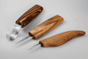 EXTENDED SPOON AND WHITTLE KNIFE SET S17 - FORGED CARVING CHISELS