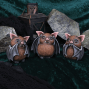 THREE WISE BATS, FIGURINES SET - ANIMAL FIGURES