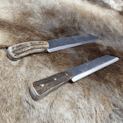 SEAX, HAND FORGED LONG KNIFE, ANTLER, SHARP REPLICA - KNIVES