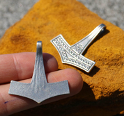 THOR'S HAMMER, DENMARK, ROMERSDAL, ZINC ANTIQUE SILVER - VIKING PENDANTS