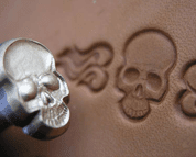 SKULL, LEATHER STAMP - LEATHER STAMPS