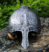 NORMAN HELMET WITH DECORATED NASAL, PATINA 1.5MM - VIKINGERHELME