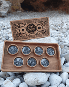 SPINTRIAE, ROMAN TOKENS AND A WOODEN BOX - 7 DAYS OF FUN - EROTIC TOKENS AND COINS