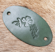 FOUR LEAF CLOVER, LEATHER HAIR CLIP - HAIR CLIPS, ACCESSORIES, JEWELLERY