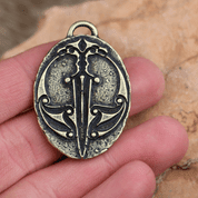 WULFLUND - PENDANT, ZINC ANT. BRASS - SLAWENAMULETTE