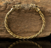 FENRIR, VIKING WOLF BRACELET, BRASS - BRONZE HISTORICAL JEWELS